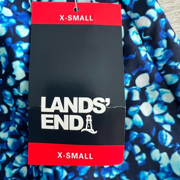 Lands' End Women's Blue Speckled One Piece Swimsuit - Picture 10 of 12